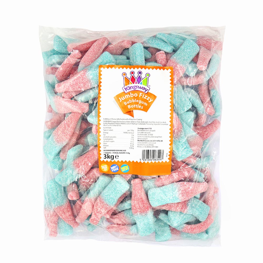 Jumbo Fizzy Bubblegum Bottles
